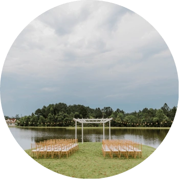 Lake Bourget lakeside ceremony setting